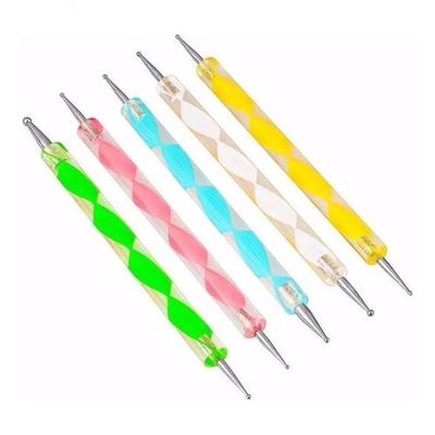 Kit Pincel Boleador Decoração Unhas Kit Com 5Un