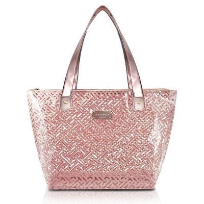 Bolsa De Ombro Transparente Diamantes Jacki Design Rosa