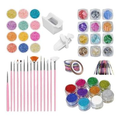 Kit Decoração Unhas Madrepérolas + 10 Fitilhos +Dispenser