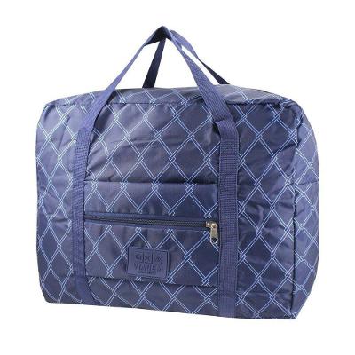 Bolsa De Viagem Dobrável Retangular Estampa Listrada Jacki Design Azul