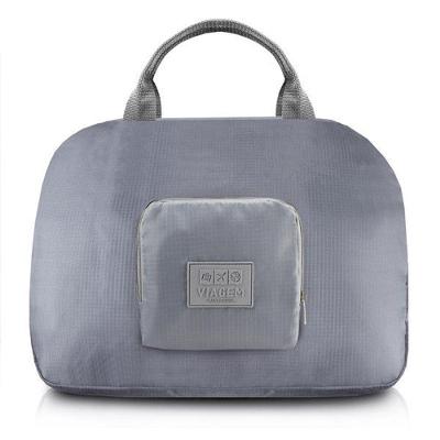 Bolsa De Viagem Dobrável Trapézio Estampa Lisa Jacki Design Cinza