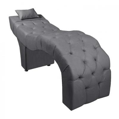 Maca Estofada Para Clínica De Estética Facial Com Capitonê Andressa Suede Cinza Speciale Home Cinza