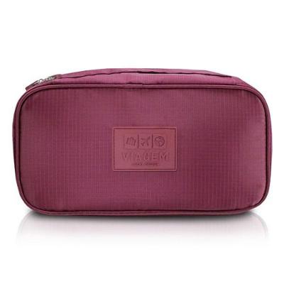 Bolsa Porta Lingerie Estampa Lisa Jacki Design Vermelho Escuro