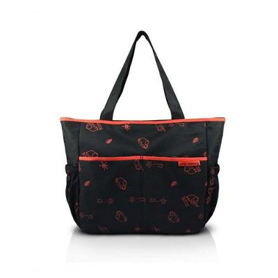 Bolsa De Bebê Estampada Mama & Me Jacki Design Preto/laranja