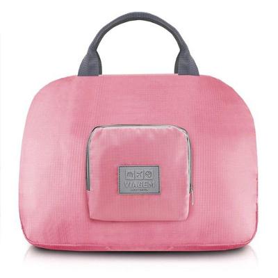 Bolsa De Viagem Dobrável Trapézio Estampa Lisa Jacki Design Rosa