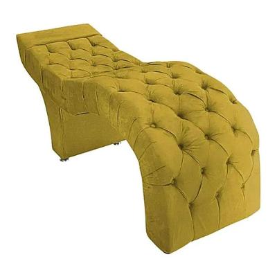 Maca Estofada Capitonê Clínica Salão Estética Suede Marta Cor:amarelo