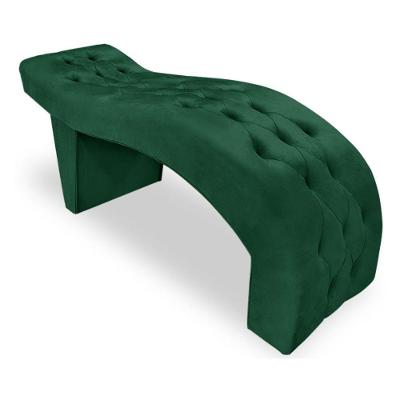 Maca Estofada Capitonê Clínica Salão Estética Suede Eduarda Cor:verde