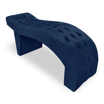 Maca Estofada Capitonê Clínica Salão Estética Suede Eduarda Cor:azul Marinho