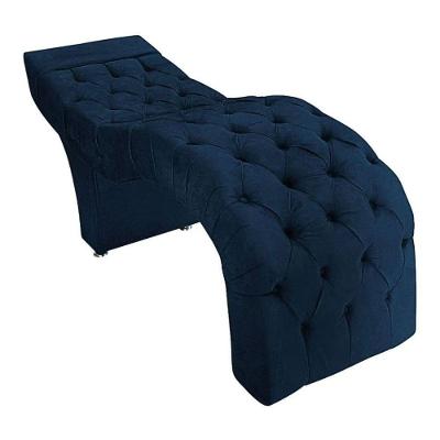 Maca Estofada Capitonê Clínica Salão Estética Veludo Marta Cor:azul Marinho