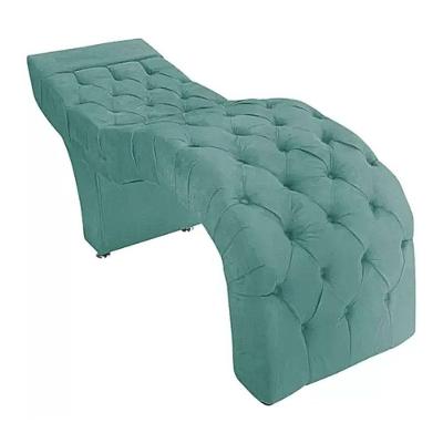 Maca Estofada Capitonê Clínica Salão Estética Suede Marta Cor:azul Tiffany