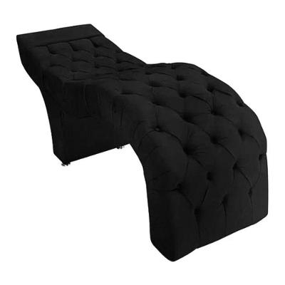 Maca Estofada Capitonê Clínica Salão Estética Veludo Marta Cor:preto