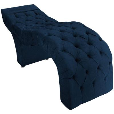 Maca Estética Facial Capitonê Cílios Salão P02 Suede - Doce Sonho Móveis Cor Azul Turquesa