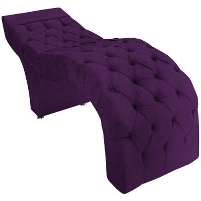 Maca Estética Facial Capitonê Cílios Salão P02 Suede - Doce Sonho Móveis Cor Roxo