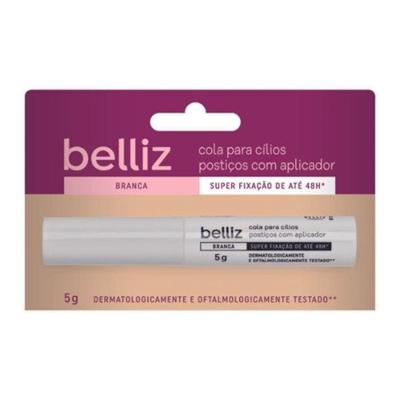 Cola Para Cilios Belliz 48hrs Branca Com Aplicador