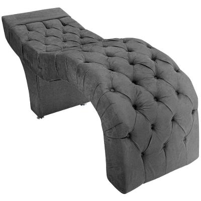 Maca Estética Facial Capitonê Cílios Salão P02 Suede - Adj Decor Cor Cinza