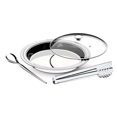 Kit Para Servir Tramontina Ciclo Redondo Em Aço Inox 3 Peças Tramontina