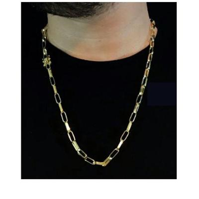 Cordão 4mm Reta De Moeda Antiga Elos Soldados Corrente Top