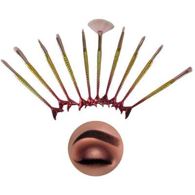 Pincel Sereia Kit 10 Peças Maquiagem Mermaid Make Up
