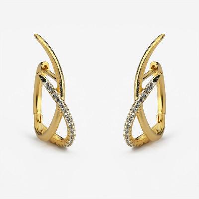 Brinco Argola Elegante Banhada A Ouro 18k