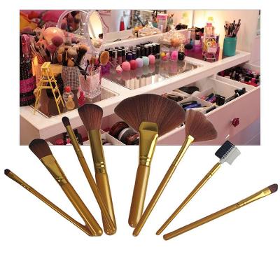Pincel Kit 8pçs Maquiagem Corretivo Base Sombra Make Up