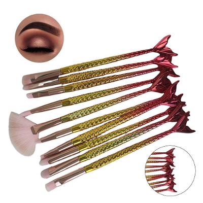 Pincel Sereia Kit 10 Peças Make Up