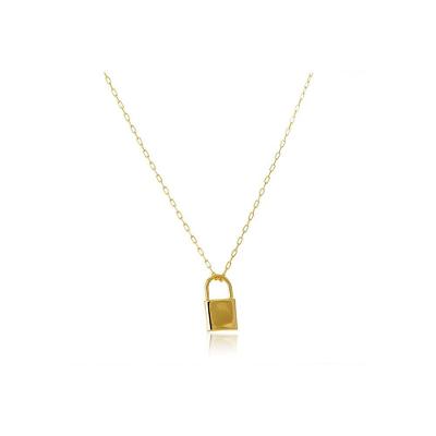 Colar Corrente Cartie Com Pingente De Cadeado Folheado Em Ouro 18k