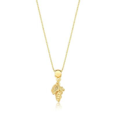Colar Cacho De Uvas Revestido Em Ouro