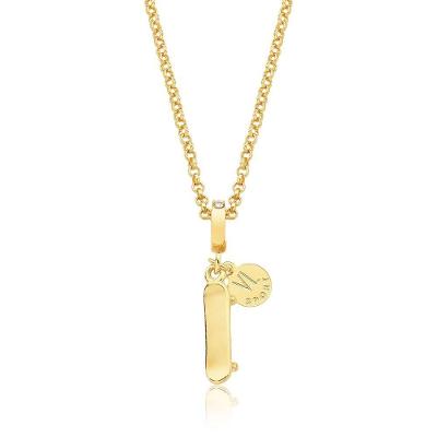 Colar Vl Sport Skate Revestido Em Ouro