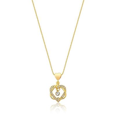 Colar Eternal Love Brilliant Revestido Em Ouro