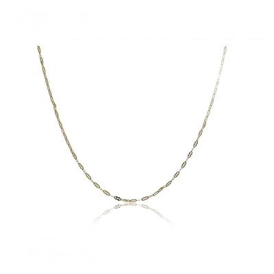 Colar Cumprido Com Mini Elos Folheado Em Ouro 18k