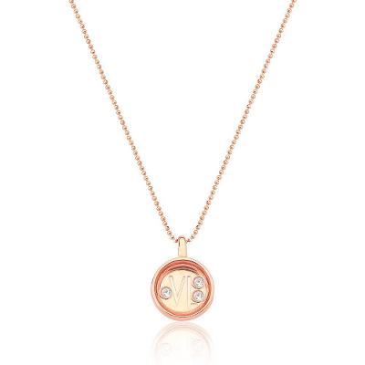 Colar Reliquaire Ballet Crystals Vl Revestido Em Ouro Rosê