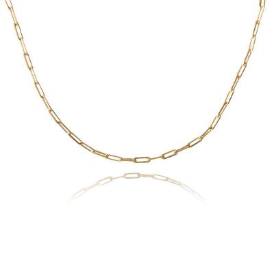 Colar Corrente Cartier 1.0 Folheado Em Ouro18k