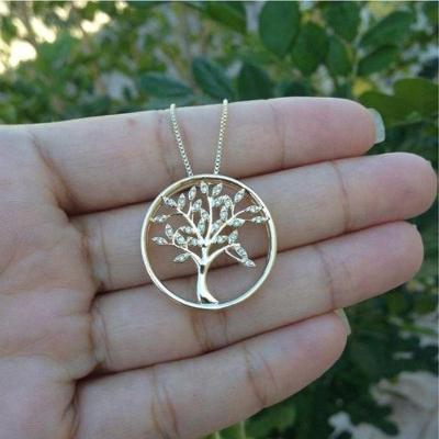 Mandala Dupla Árvore Da Vida, Cravejada Banho De Ouro
