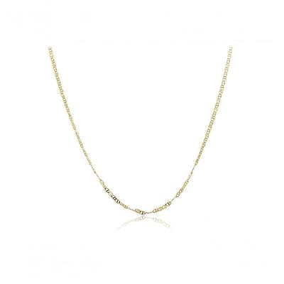 Colar Longo Elo Duplo Folheado Em Ouro 18k