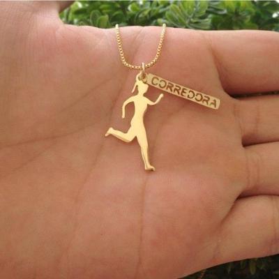 Gargantilha Corredora Banhado A Ouro