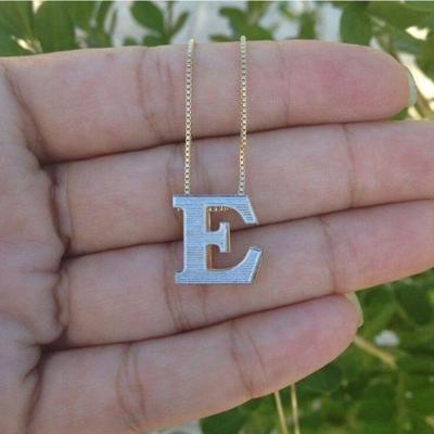 Gargantilha Personalizada Com Inicial Banhada A Ouro