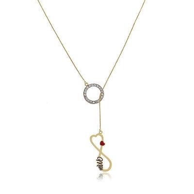 Colar Personalizado Mãe E Infinito Folheado Em Ouro 18K