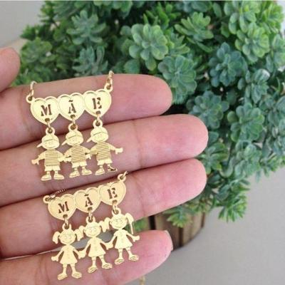 Gargantilha Canguinha Mãe E Meninas(meninos) Banho De Ouro