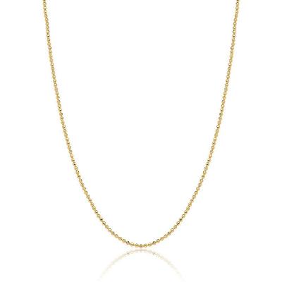Corrente Boule D'Or De Diamant Revestida Em Ouro