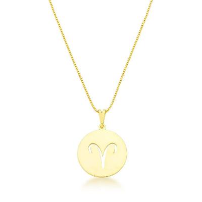 Colar De Signos Banhado A Ouro 18k - áries