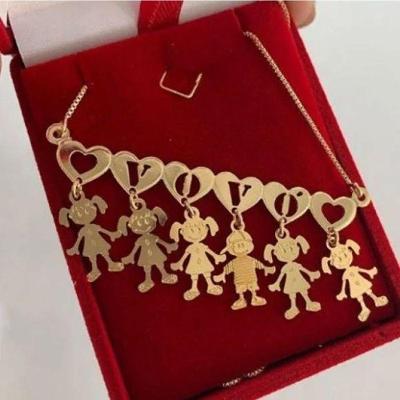 Gargantilha Canguinha Coração Personalizada Banhada A Ouro