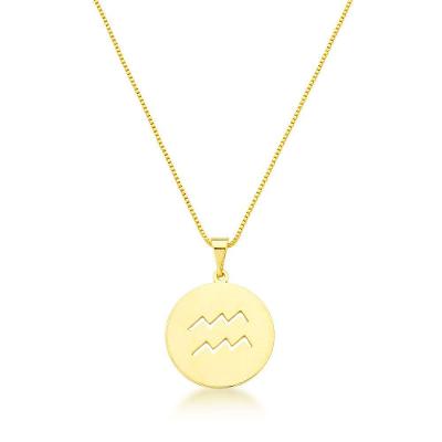 Colar De Signos Banhado A Ouro 18k - Aquário
