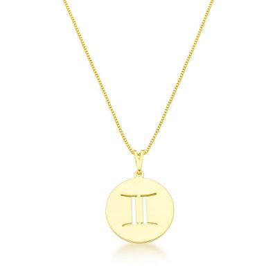 Colar De Signos Banhado A Ouro 18k - Gêmeos