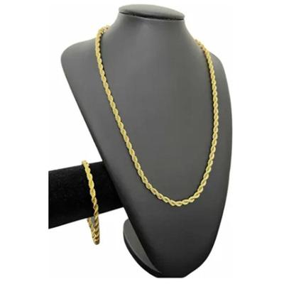 Cordão + Pulseira 5mm Baiano Corda Otima Qualidade
