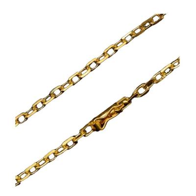 Cordão Corrente Cadeado De Quina 4Mm Fina