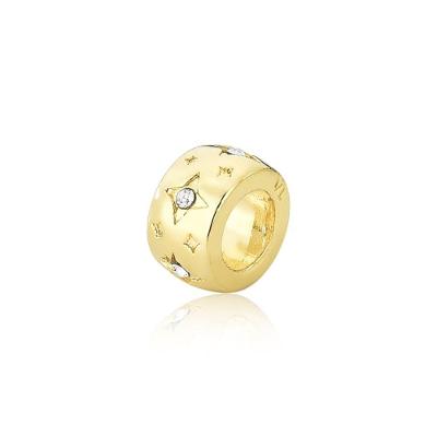 Charm Separador Estrelas Revestido Em Ouro