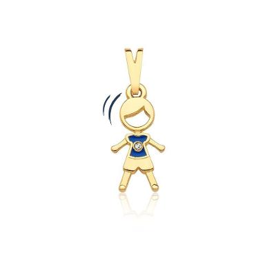 Pingente Menino Revestido Em Ouro