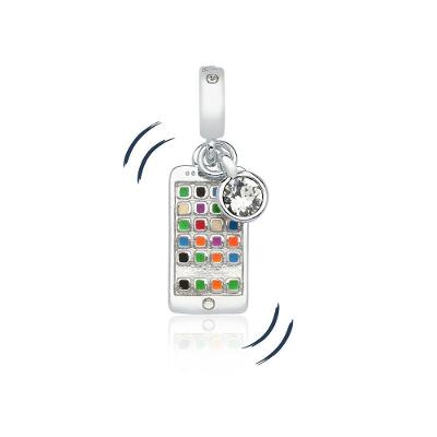Charm Smartphone Revestido Em Prata