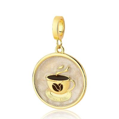 Charm Vl Café Com Medalha De Xícara Esmaltada