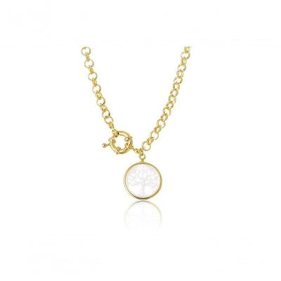 Pulseira Dourada Com Pingente Árvore Da Vida Folheado Em Our